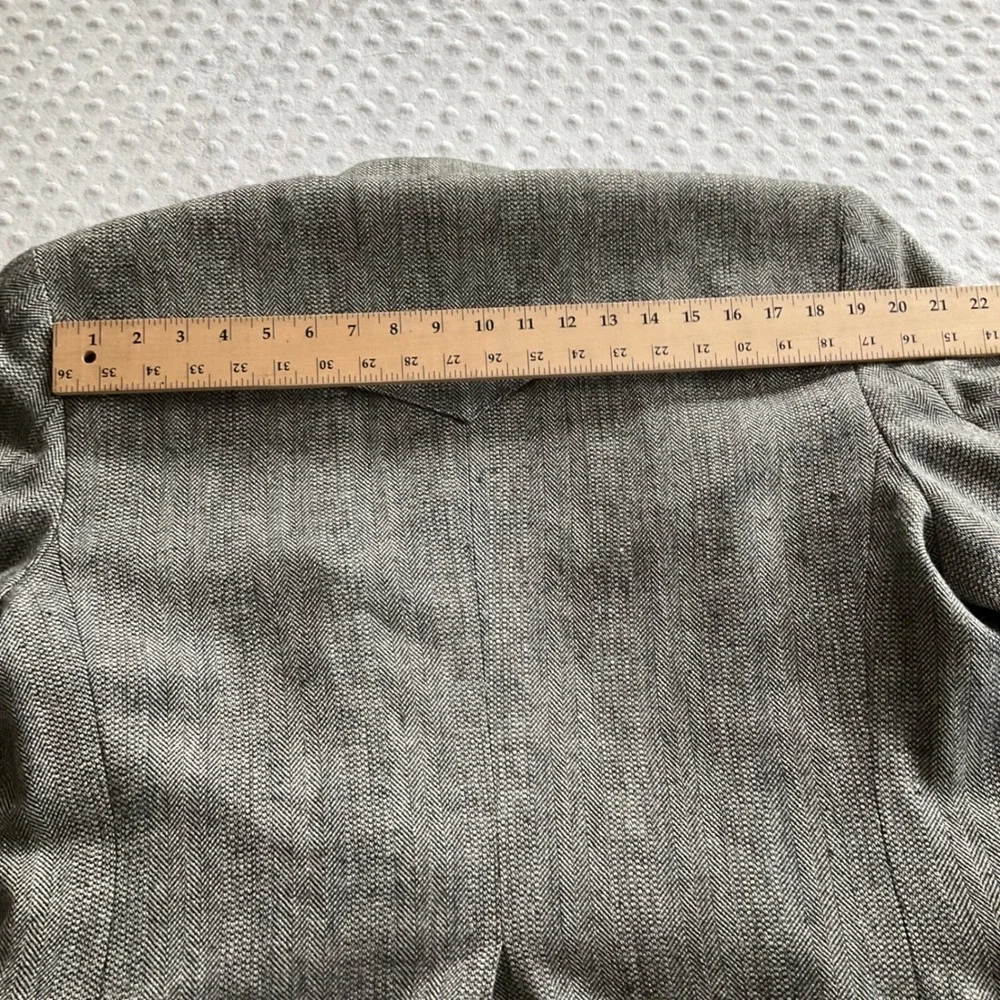 Taos‎ Country Western Blazer Mens L Grey Herringbone Tweed Sport Coat USA Made